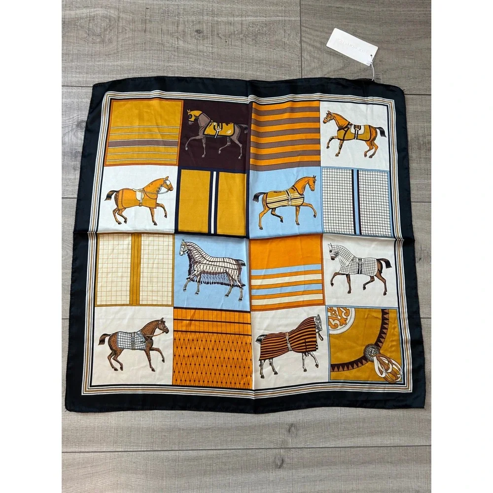 Horse Print Square Equestrian Preppy